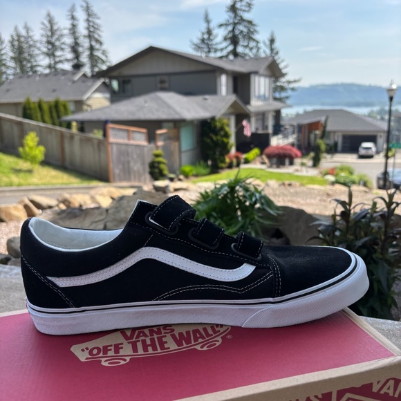 Vans Old Skool V Suede/Canvas Black/White Skate Shoes Sneakers Men's Size 13 - Picture 2 of 12